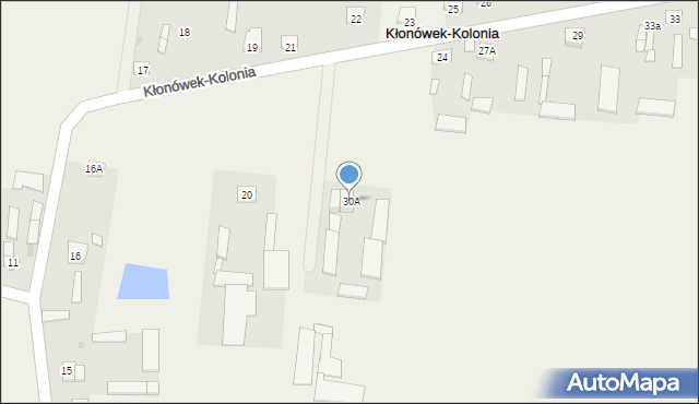 Kłonówek-Kolonia, Kłonówek-Kolonia, 30A, mapa Kłonówek-Kolonia