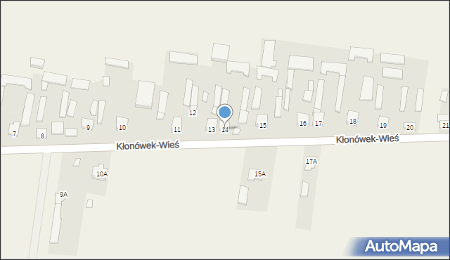 Kłonówek-Wieś, Kłonówek-Wieś, 14, mapa Kłonówek-Wieś