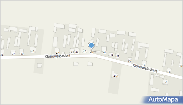 Kłonówek-Wieś, Kłonówek-Wieś, 46, mapa Kłonówek-Wieś