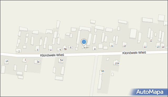 Kłonówek-Wieś, Kłonówek-Wieś, 7, mapa Kłonówek-Wieś