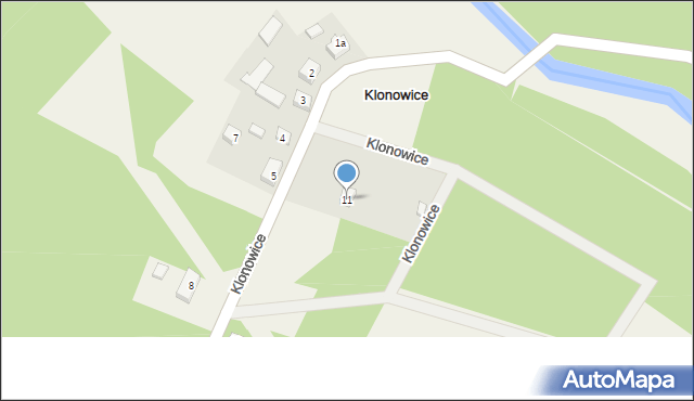 Klonowice, Klonowice, 11, mapa Klonowice