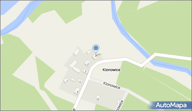 Klonowice, Klonowice, 1a, mapa Klonowice