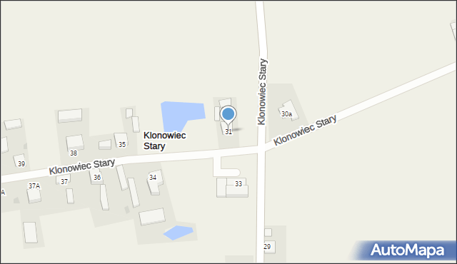 Klonowiec Stary, Klonowiec Stary, 31, mapa Klonowiec Stary