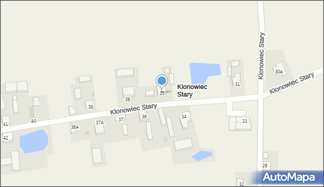 Klonowiec Stary, Klonowiec Stary, 35, mapa Klonowiec Stary