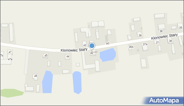 Klonowiec Stary, Klonowiec Stary, 42, mapa Klonowiec Stary