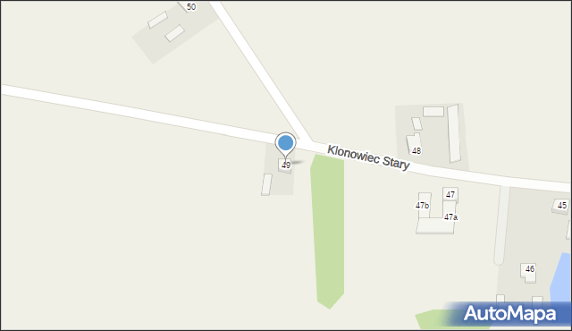 Klonowiec Stary, Klonowiec Stary, 49, mapa Klonowiec Stary