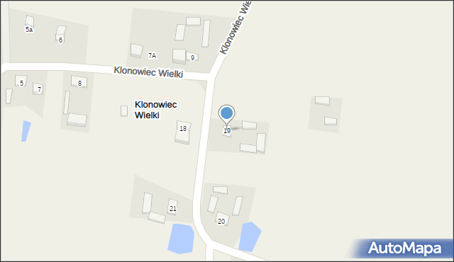 Klonowiec Wielki, Klonowiec Wielki, 19, mapa Klonowiec Wielki