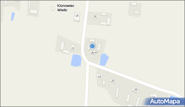 Klonowiec Wielki, Klonowiec Wielki, 20, mapa Klonowiec Wielki