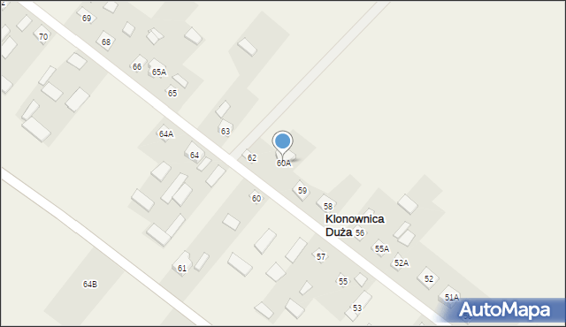 Klonownica Duża, Klonownica Duża, 60A, mapa Klonownica Duża