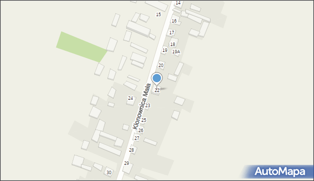 Klonownica Mała, Klonownica Mała, 22, mapa Klonownica Mała