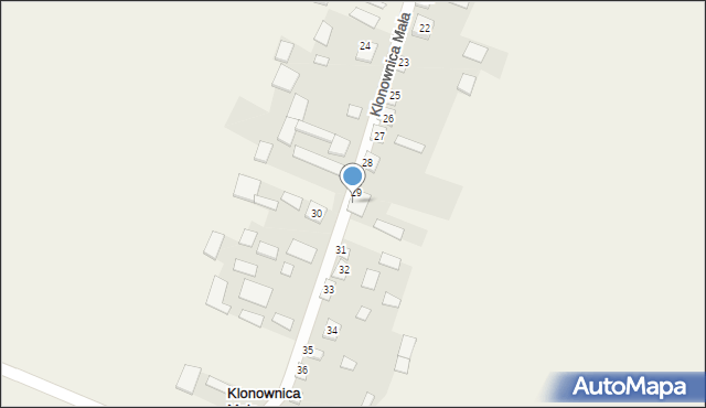 Klonownica Mała, Klonownica Mała, 29A, mapa Klonownica Mała