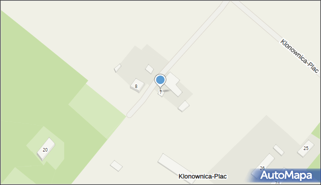 Klonownica-Plac, Klonownica-Plac, 7, mapa Klonownica-Plac