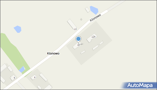 Klonowo, Klonowo, 12, mapa Klonowo