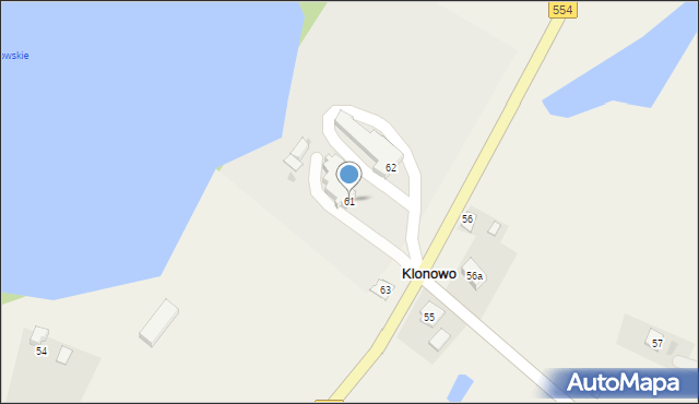 Klonowo, Klonowo, 61, mapa Klonowo