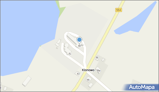 Klonowo, Klonowo, 62, mapa Klonowo