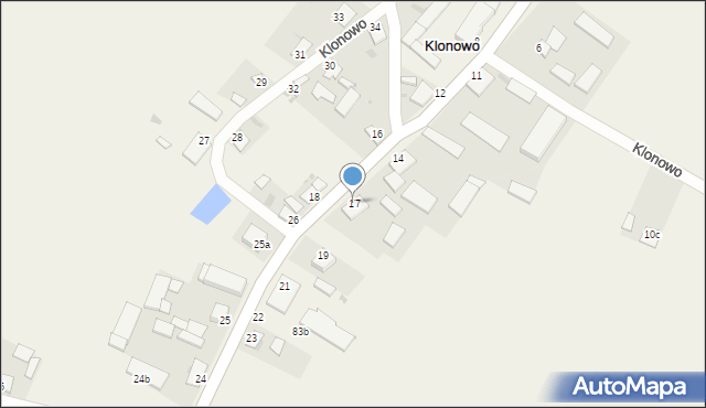 Klonowo, Klonowo, 17, mapa Klonowo