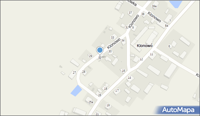 Klonowo, Klonowo, 32, mapa Klonowo