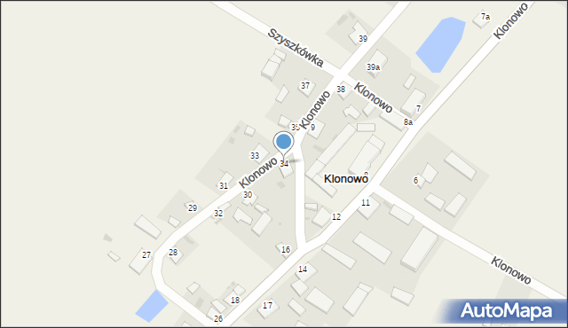 Klonowo, Klonowo, 34, mapa Klonowo