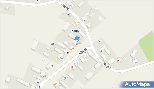 Kłopot, Kłopot, 32, mapa Kłopot