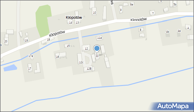 Kłopotów, Kłopotów, 11, mapa Kłopotów