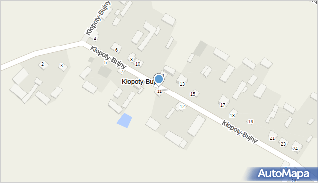 Kłopoty-Bujny, Kłopoty-Bujny, 11, mapa Kłopoty-Bujny