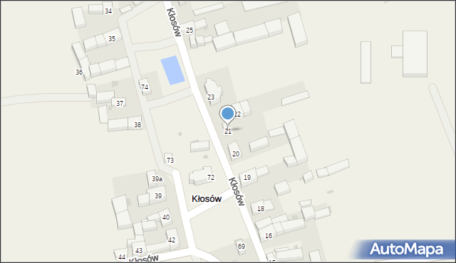 Kłosów, Kłosów, 21, mapa Kłosów