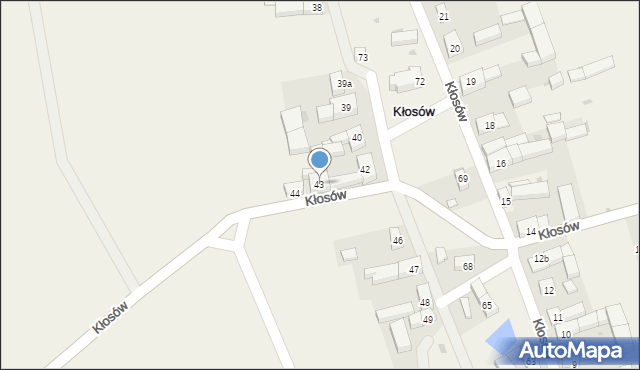 Kłosów, Kłosów, 43, mapa Kłosów