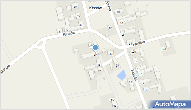 Kłosów, Kłosów, 47, mapa Kłosów