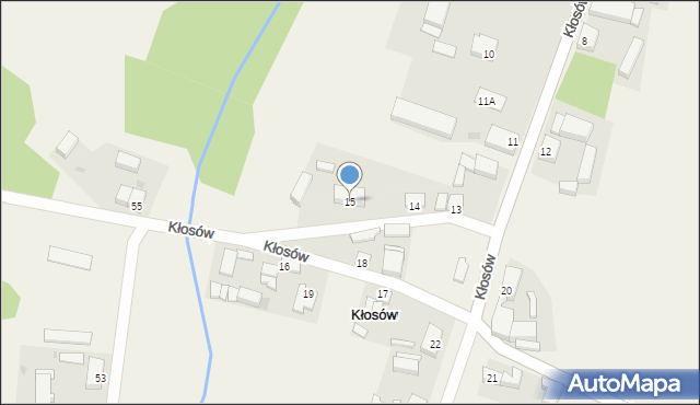 Kłosów, Kłosów, 15, mapa Kłosów