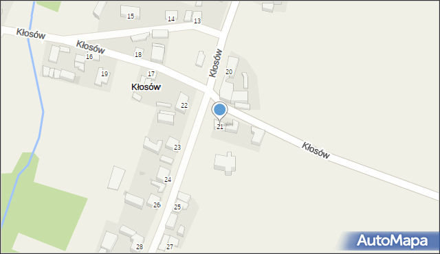 Kłosów, Kłosów, 21, mapa Kłosów