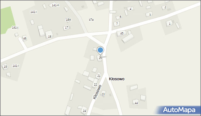 Kłosowo, Kłosowo, 20, mapa Kłosowo