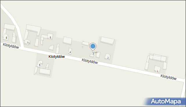 Klotyldów, Klotyldów, 3, mapa Klotyldów