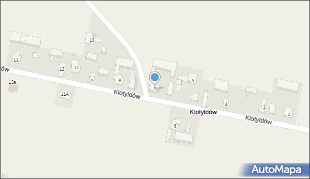 Klotyldów, Klotyldów, 7, mapa Klotyldów