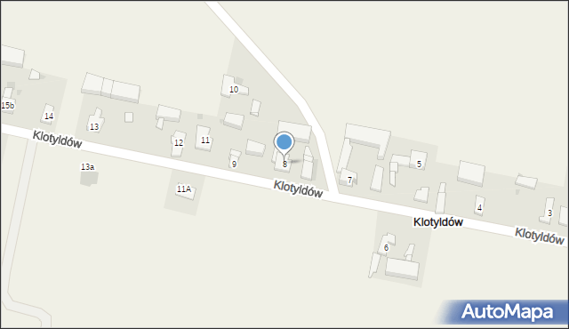 Klotyldów, Klotyldów, 8, mapa Klotyldów