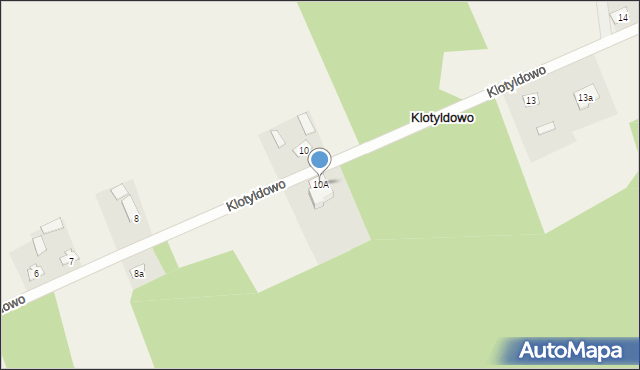 Klotyldowo, Klotyldowo, 10A, mapa Klotyldowo