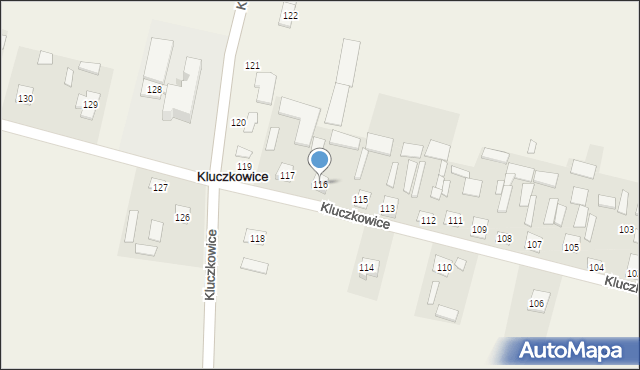 Kluczkowice, Kluczkowice, 116, mapa Kluczkowice