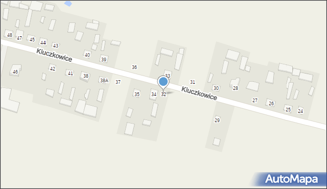 Kluczkowice, Kluczkowice, 32, mapa Kluczkowice