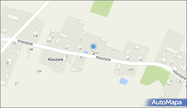 Kluczyce, Kluczyce, 18, mapa Kluczyce