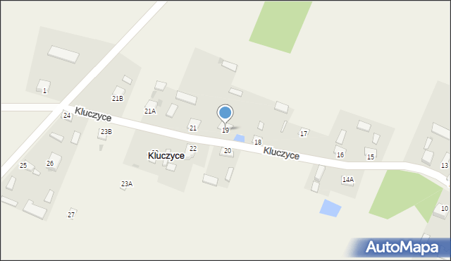 Kluczyce, Kluczyce, 19, mapa Kluczyce