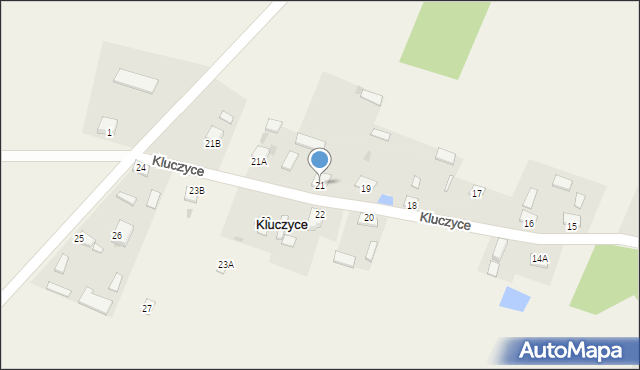 Kluczyce, Kluczyce, 21, mapa Kluczyce