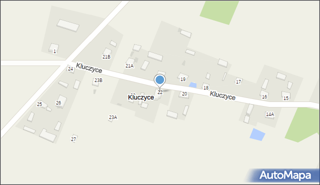 Kluczyce, Kluczyce, 22, mapa Kluczyce