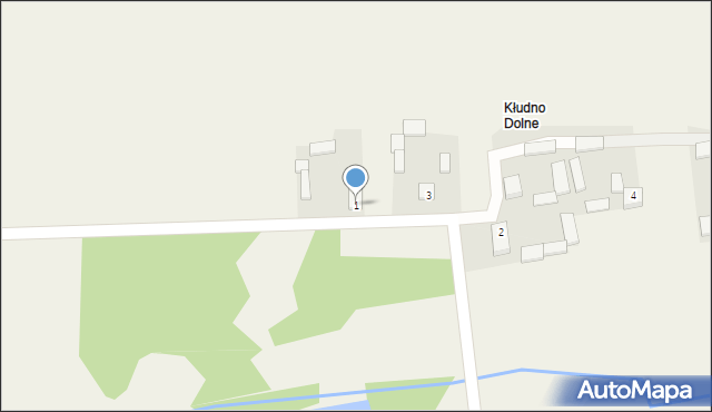 Kłudno, Kłudno, 1, mapa Kłudno