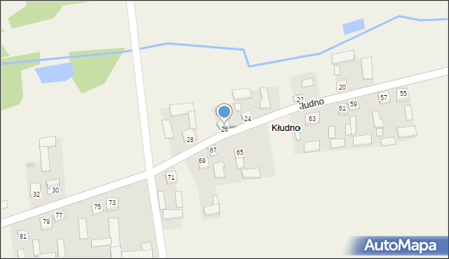 Kłudno, Kłudno, 26, mapa Kłudno