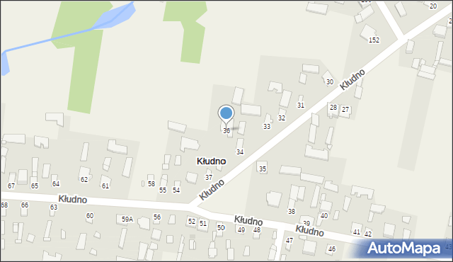 Kłudno, Kłudno, 36, mapa Kłudno