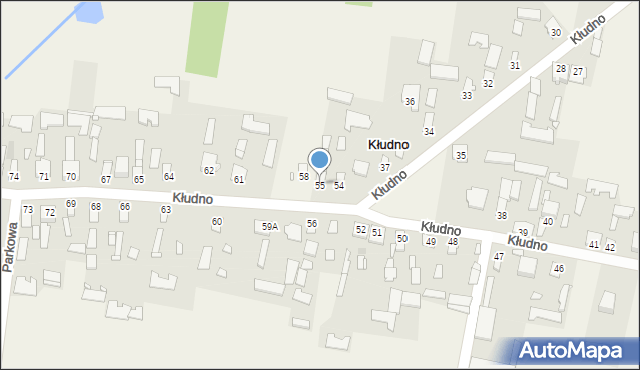 Kłudno, Kłudno, 55, mapa Kłudno