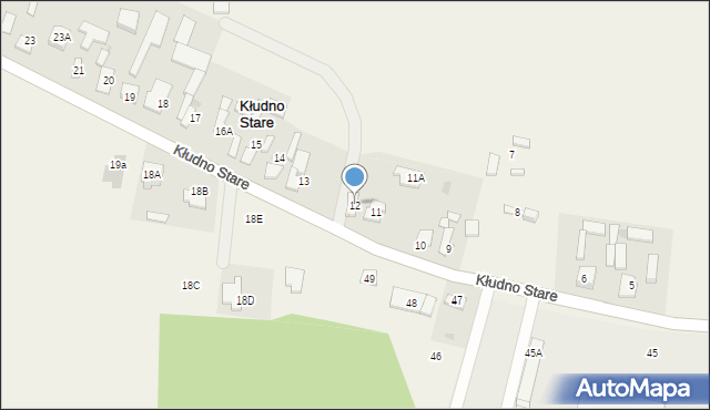 Kłudno Stare, Kłudno Stare, 12, mapa Kłudno Stare