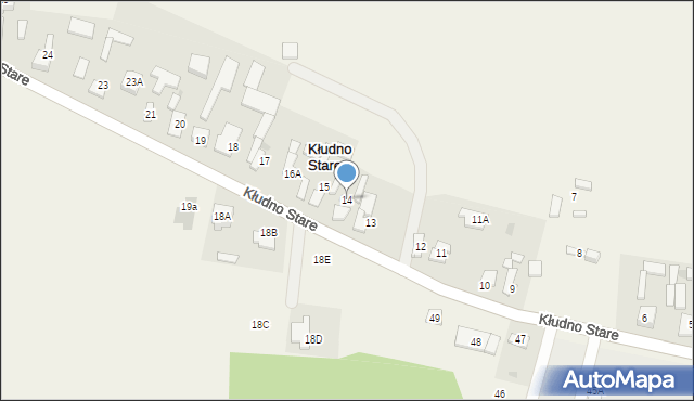 Kłudno Stare, Kłudno Stare, 14, mapa Kłudno Stare