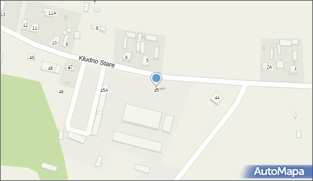 Kłudno Stare, Kłudno Stare, 45, mapa Kłudno Stare