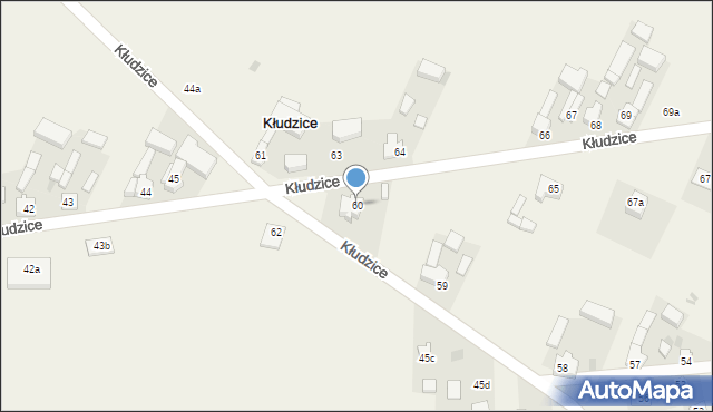 Kłudzice, Kłudzice, 60, mapa Kłudzice