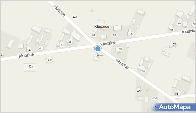 Kłudzice, Kłudzice, 62, mapa Kłudzice